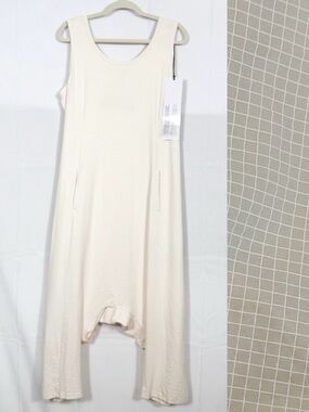 Rundholz Black Lanel Drop Crotch Jumpsuit In Rose Print Lagenlook Cotton Blend